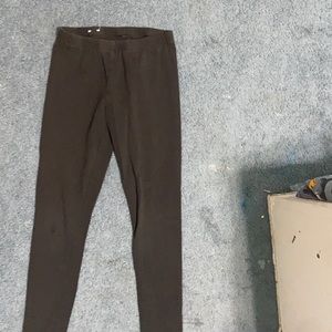 So black leggings, one small hole in the knee.